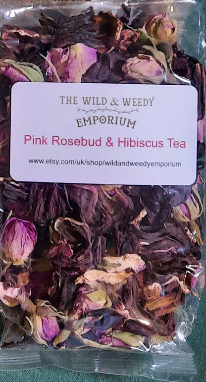 Organic Rosebud and Hibiscus Tea (loose/teabags)